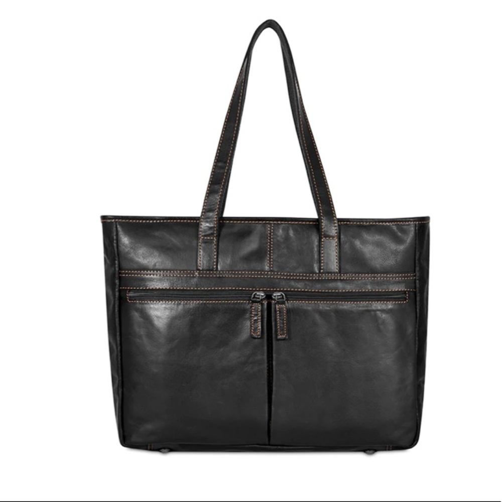 JACK GEORGES VOYAGER UPTOWN TOTE BAG #7916 BLACK OR BROWN